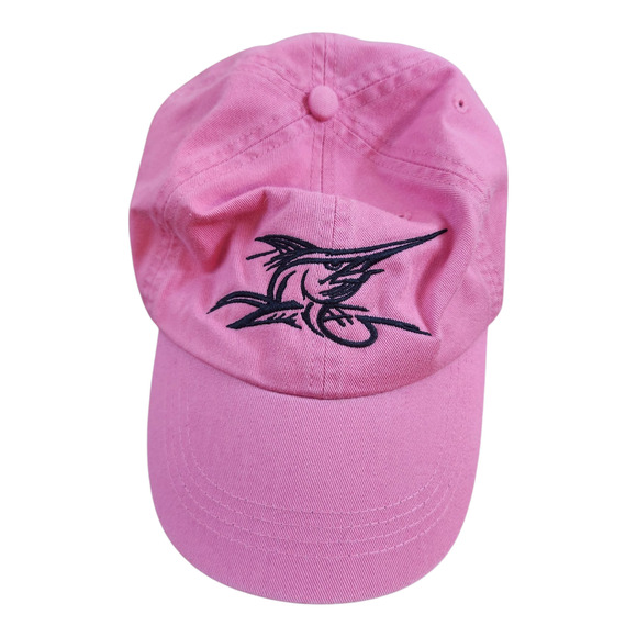 Madda Fella baseball cap pink black hat OS adjustable cotton alternative Fishing - Picture 1 of 10